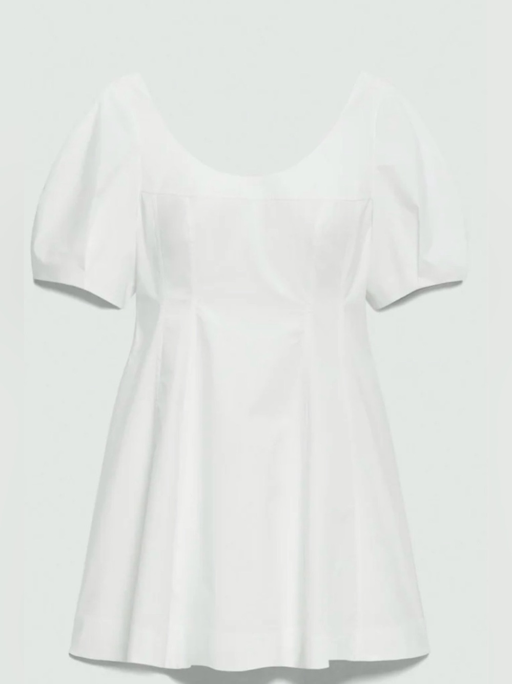 Theory puff sleeve poplin dress 12 White NWT